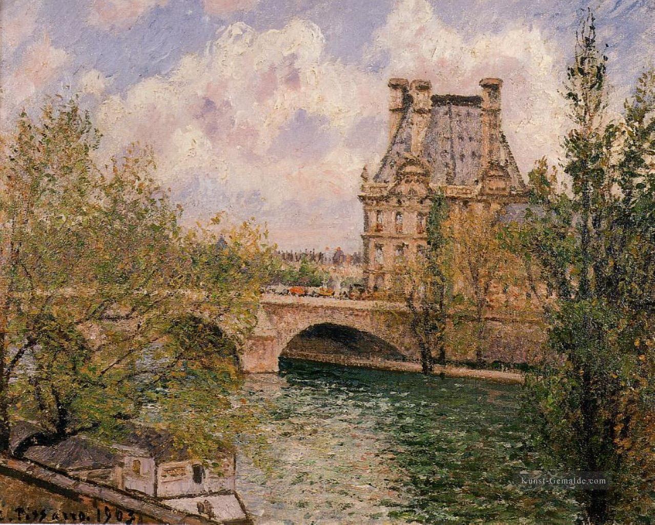das Pavillion de Flore und der Pont Royal 1902 Camille Pissarro Landschaft Fluss Ölgemälde